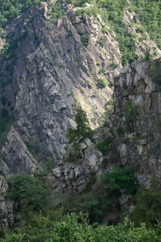 The wild and romantic Bode Valley in the Harz Mountains near Thale