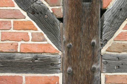 Detail of a half-timbered wall