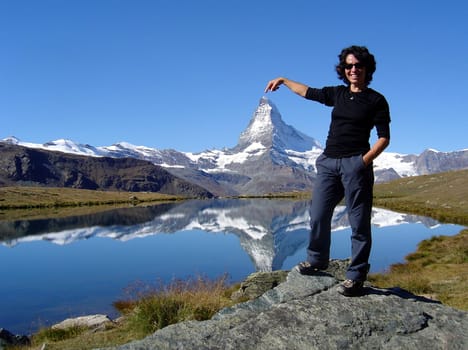 The Matterhorn in small letters...