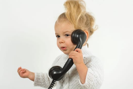 Toddler on the phone