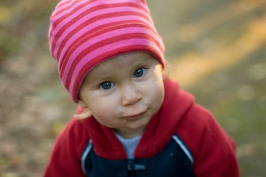 Portrait of a child with colorful clothes