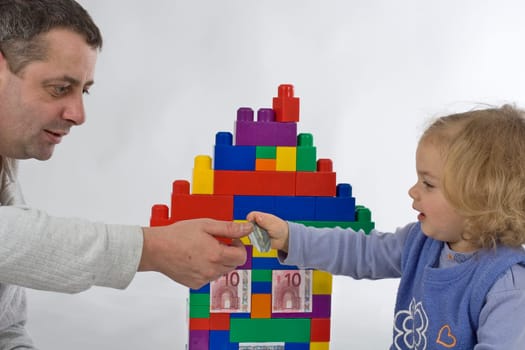 Child gives father money parental allowance