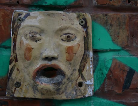 .... on the wall... of the same house where I photographed "the fist""."