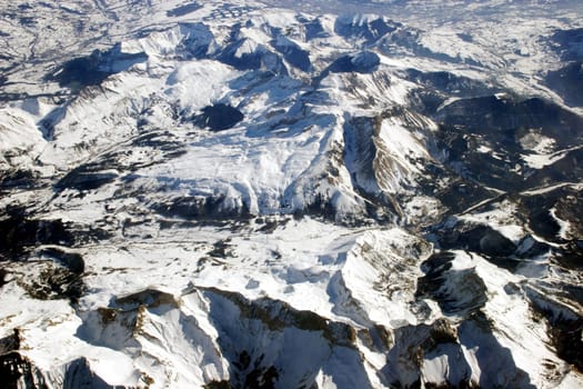 Flight over the French Alps