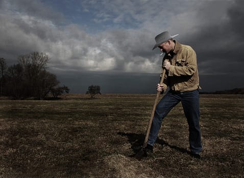 Digging A Grave