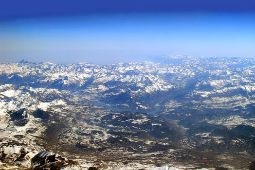 Flight over the French Alps