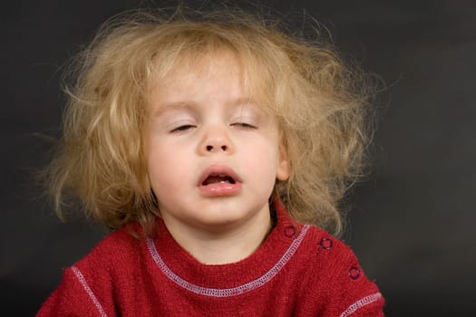 Child sneezing