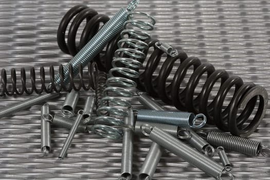 Steel springs in a heap