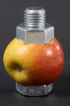 Screw through apple