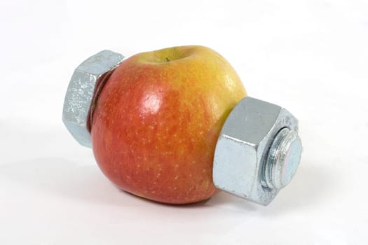 Screw through apple