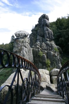 Bridge to the highest rock - only something for those with a head for heights! Open to the public