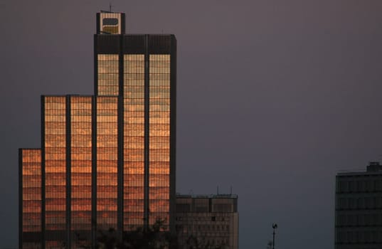 High-rise building in the evening light