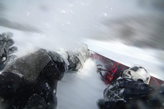 My little snowboard series from the Harz Mountains.