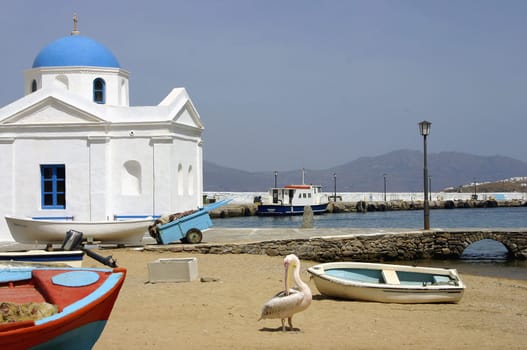 In the port of Mykonos