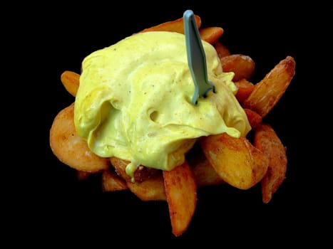 Country Potatoes with Curry Dip