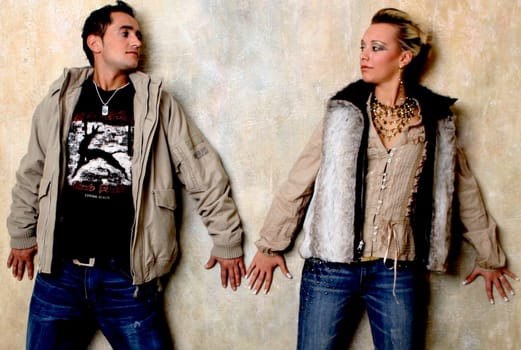 Couple on the wall