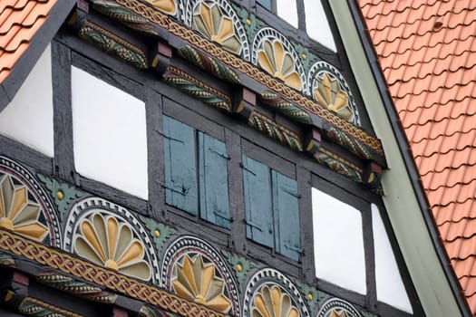 Gable of a half-timbered house in Lemgo (Lipperland)