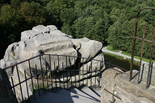 View from the Externsteine (public natural monument in Lipperland)