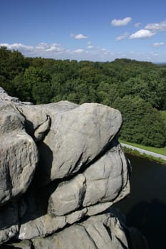 View from the Externsteine (public natural monument in Lipperland)