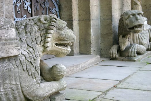 The lion portal of the imperial cathedral at Königslutter am Elm