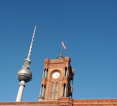 the Red Town Hall and the Radio Tower