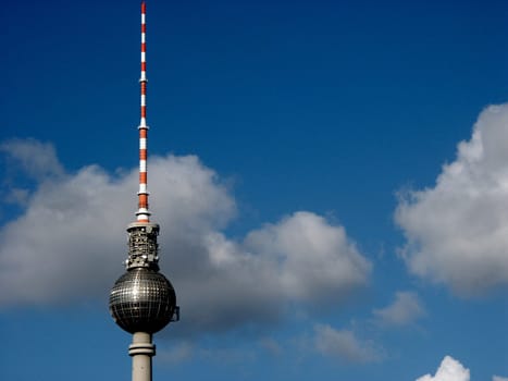 Berlin Radio Tower in front of clouds