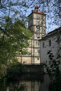 View of the tower of Brake Castle in Liprland (North Rhine-Westphalia)