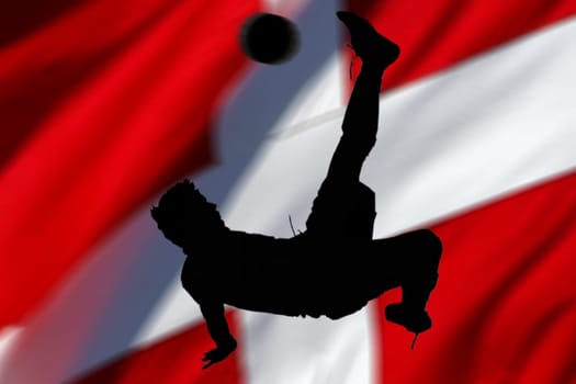 Pulling back in front of Denmark's flag