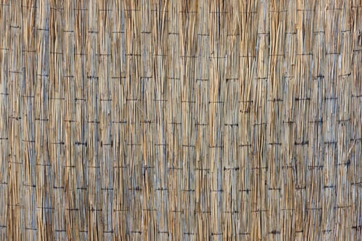 full-frame background and texture of straw mat.