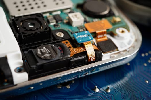 Repairing and upgrade mobile phone, electronic, computer hardware and technology concept.