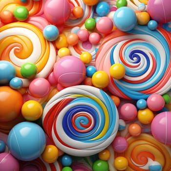 colorful candies texture top view, AI Generated