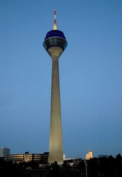 Rhine Tower in the evening
