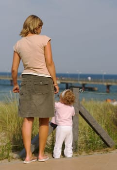 Woman with child