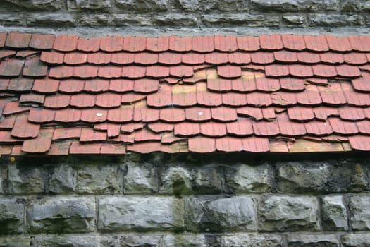 Red roof tiles