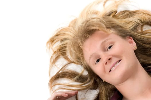 Woman lying down