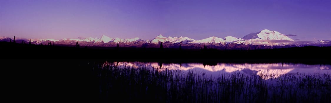 composite panorama image of two slides,scanned and connected with photomerging