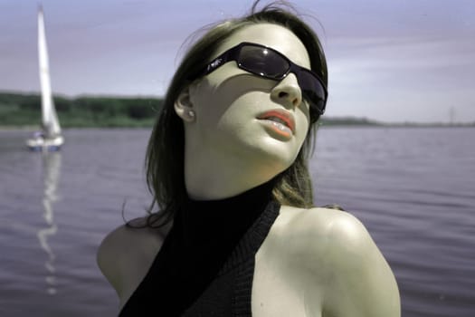 by the lake