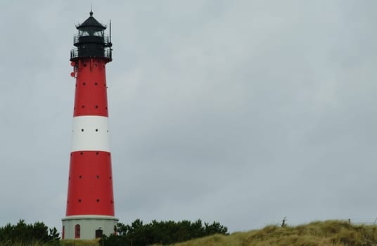Lighthouse in Hörnum on the island of Sylt,Germany.