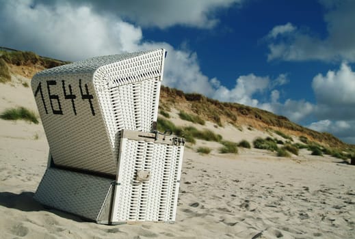 Beach chair on the island of Sylt,Germany