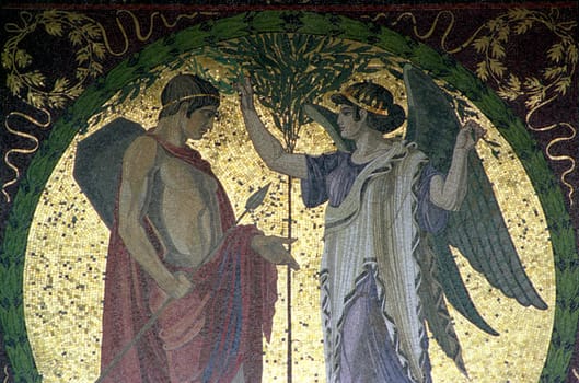 ... southern mosaic painting based on an ancient model at the Munich Angel of Peace