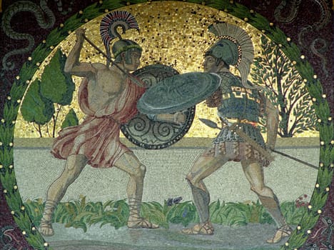 ... northern mosaic painting based on an ancient model at the Munich Angel of Peace