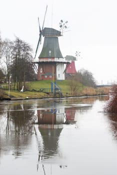 Twin mills in Greetsiel,Germany.