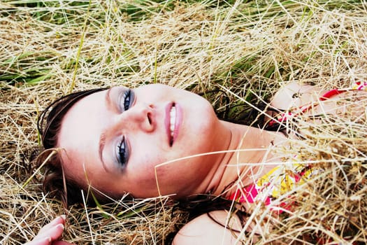 in straw