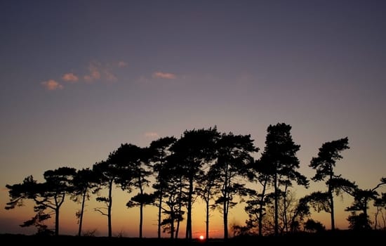 Sunset after a rainy,stormy Saturday on the Lower Rhine