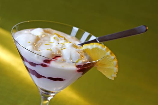 Natural yoghurt with jam II