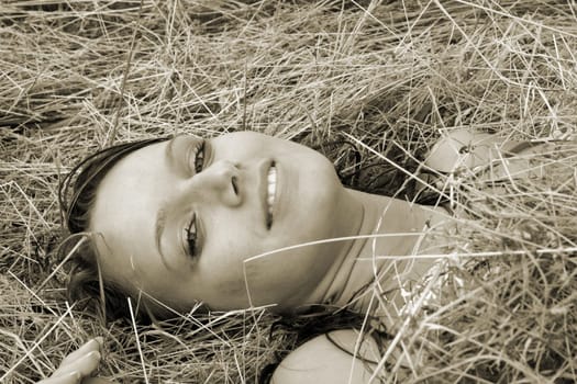 in the hay