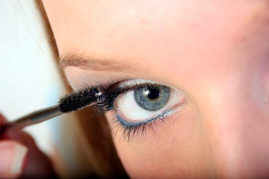 only the eyelashes...