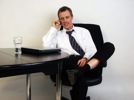 on the phone