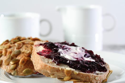 Breakfast with wholemeal rolls III