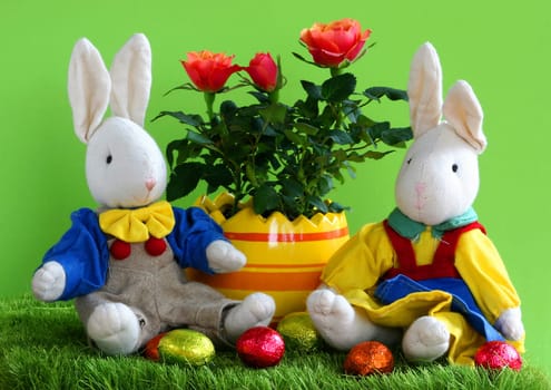 Easter bunny couple